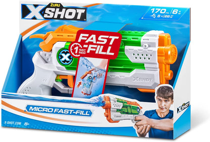 ZURU - XSHOT - Fast Fill - Micro - Water Blaster - Water Gun - Outdoor Play - Fast Fill - Shoots up to 8m - 56220-2023