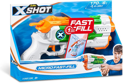 ZURU - XSHOT - Fast Fill - Micro - Water Blaster - Water Gun - Outdoor Play - Fast Fill - Shoots up to 8m - 56220-2023