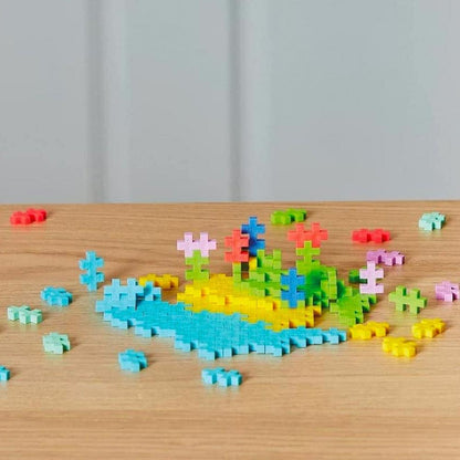 Plus-Plus 9604264 Ingenious Construction Toy, Tropical, Creative Building Blocks Tube, 100 Pieces, Tropical, Pièces