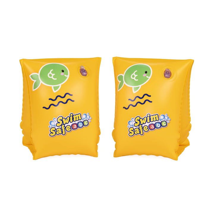 Bestway Inflatable Swimming Armbands for Kids Float Bands Sleeves, Inflatable Swim Armbands for Boys and Girls, Ages 3-6, Yellow