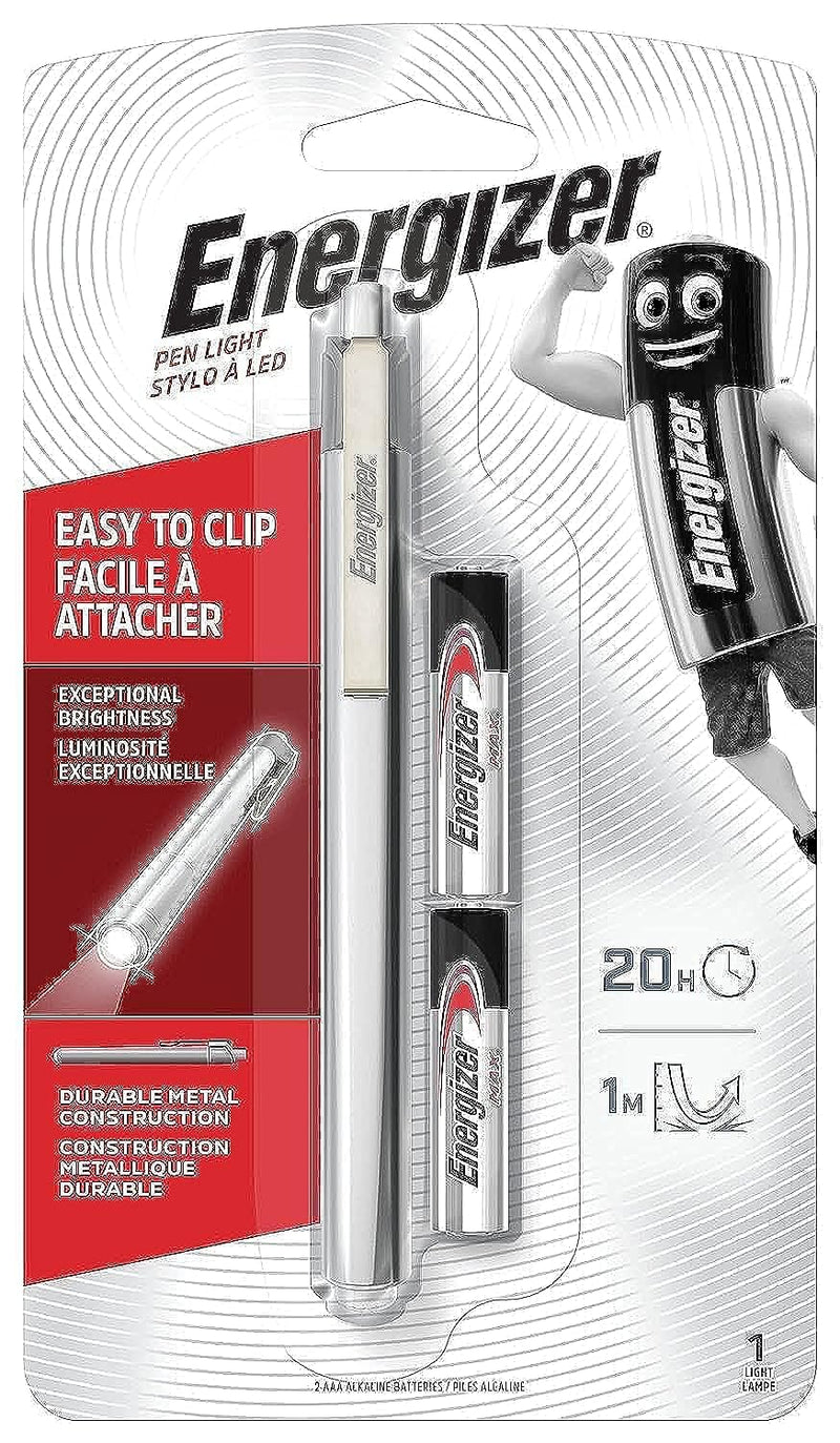 Energizer Penlite LED Torch with 2 x AAA Alkaline Batteries, Black