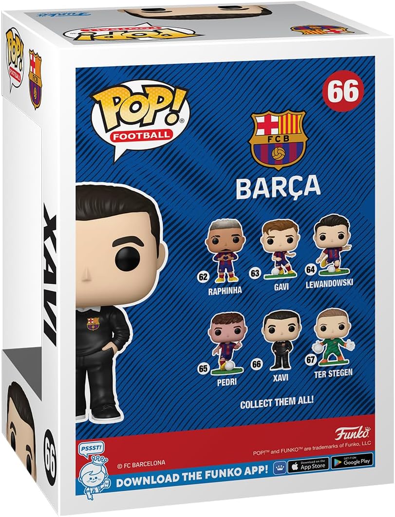 Funko POP! Football: Barcelona - Xavi With CH - Barcelona FC - Collectable Vinyl Figure - Gift Idea - Official Merchandise - Toys for Kids & Adults - Sports Fans - Model Figure for Collectors