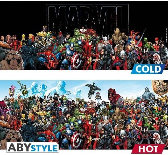 ABYstyle - Marvel - Color Change Mug with Heat - 460ml - Hero 1 Count (Pack of 1) Multi-coloured