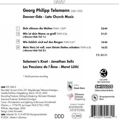 Georg Philipp Telemann: Donner-ode: Late Church Music
