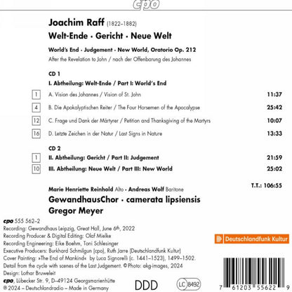 Joachim Raff: Welt-Ende, Gericht, Neue Welt: Oratorio, Op. 212