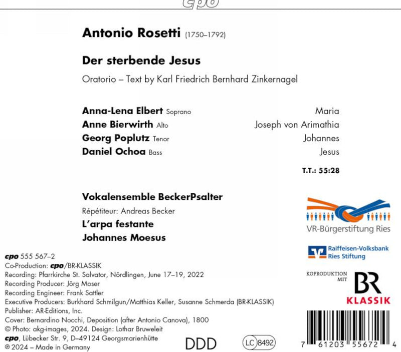 Antonio Rosetti: Der Sterbende Jesus