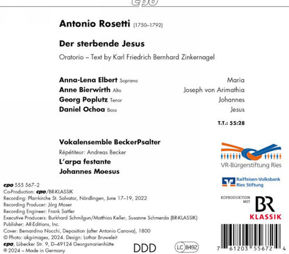 Antonio Rosetti: Der Sterbende Jesus