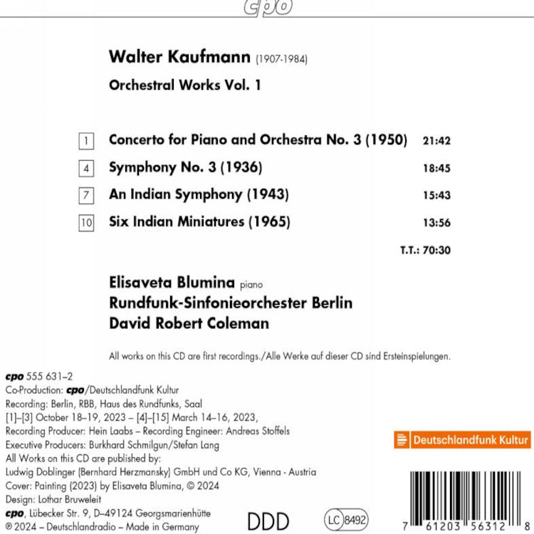 Walter Kaufmann: Piano Concerto No. 3/Symphony No. 3/...