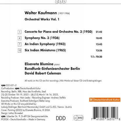 Walter Kaufmann: Piano Concerto No. 3/Symphony No. 3/...