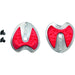 Sidi Replaceable Anti-Slip Heel, Silver/Red (One Pair)