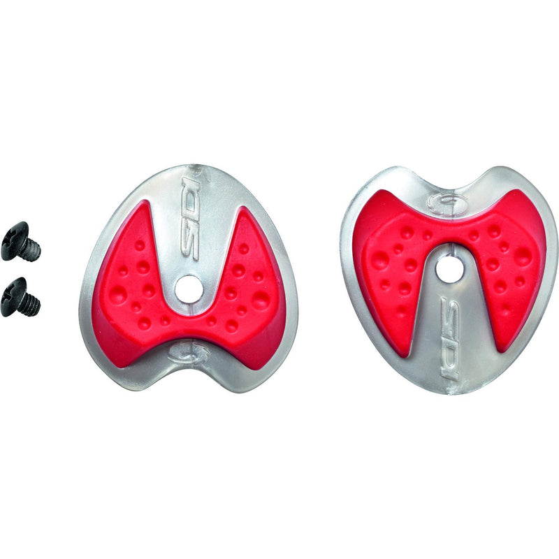 Sidi Replaceable Anti-Slip Heel, Silver/Red (One Pair)