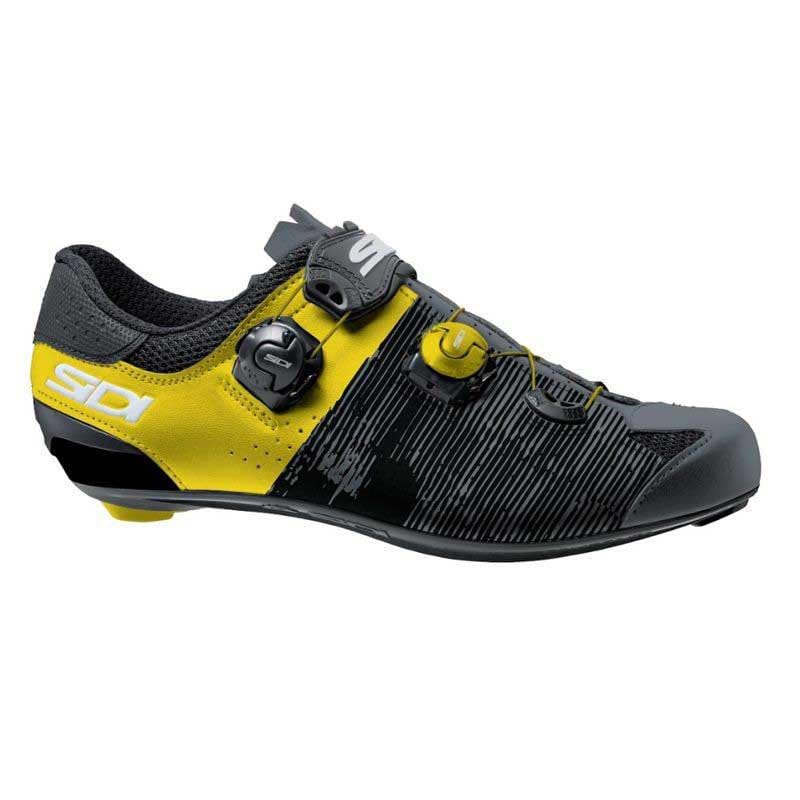 SIDI Scarpe Ciclismo Strada Uomo Genius 10 47 EU Antracite Giallo