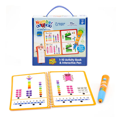Learning Resources Hot Dots Numberblocks 1–10 Activity Book & Interactive Pen, Over 75 Activities Included, Numberblocks Gifts, Ages 4+