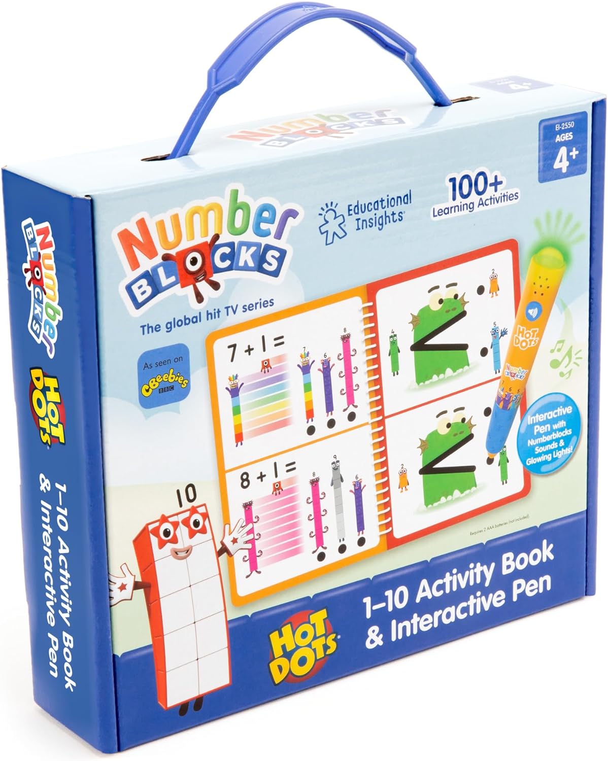 Learning Resources Hot Dots Numberblocks 1–10 Activity Book & Interactive Pen, Over 75 Activities Included, Numberblocks Gifts, Ages 4+