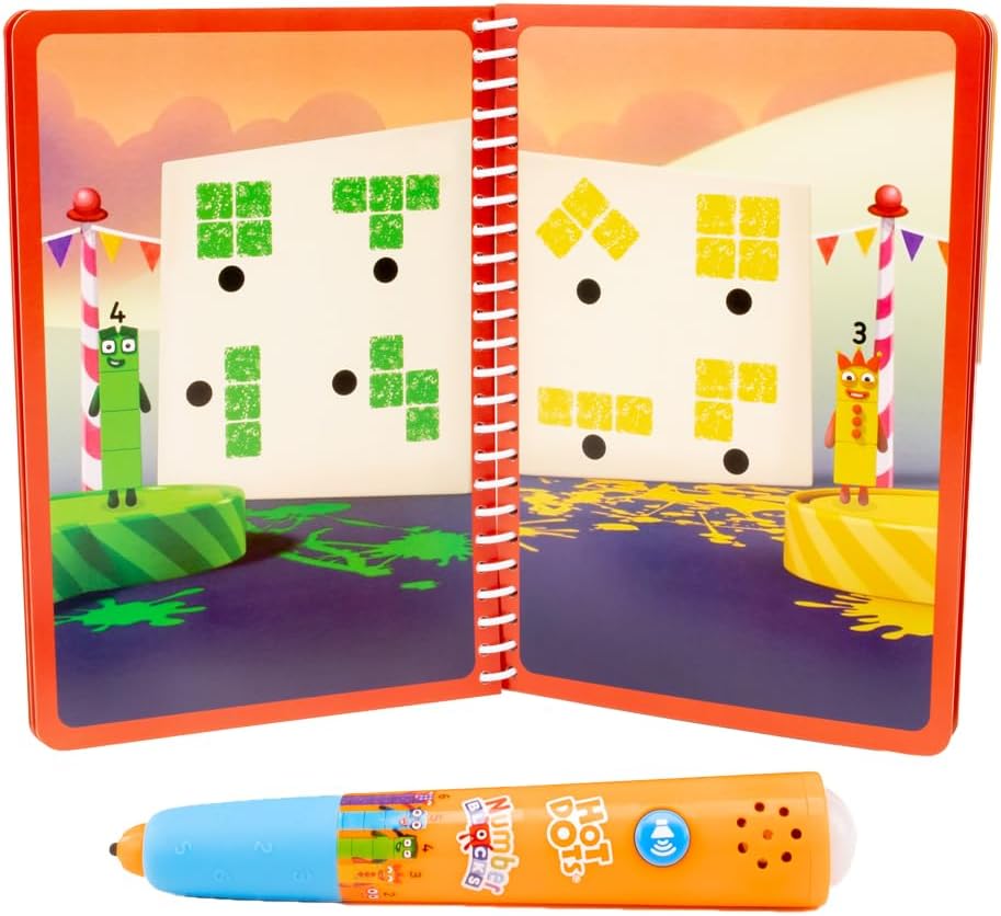 Learning Resources Hot Dots Numberblocks 1–10 Activity Book & Interactive Pen, Over 75 Activities Included, Numberblocks Gifts, Ages 4+