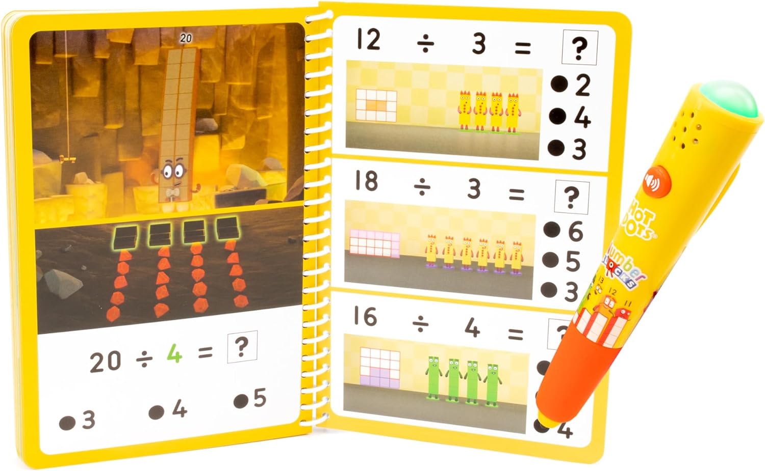 Learning Resources- Libro de Actividades del 11 al 10 y bolígrafo Interactivo Hot Dots, Incluye más de 60 Ejercicios, Regalos de los Numberblocks, 5+ años, Color Verde, Rojo, Talla única (EI-2551