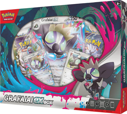 Pokémon TCG: Grafaiai ex Box (2 Foil Promo Cards, 1 Oversize Foil Card & 4 Booster Packs