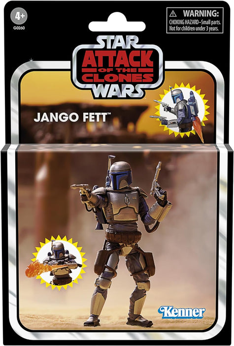 Star Wars The Vintage Collection Jango Fett Attack of the Clones Deluxe 3.75-Inch Action Figure