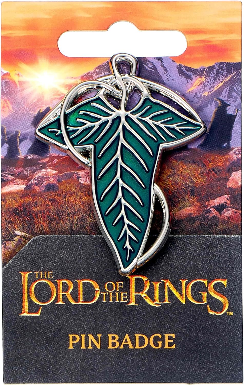 The Lord of The Rings The Leaf Of Lorien Pin Badge, Blue, LRPB0005