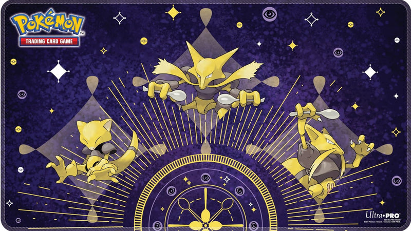 Ultra PRO - Abra Evolutions Stitched Playmat for Pokémon, Collectible Trading Tabletop card game protection accessory Abra Kadabra Alakazam themed Gaming surface playmat