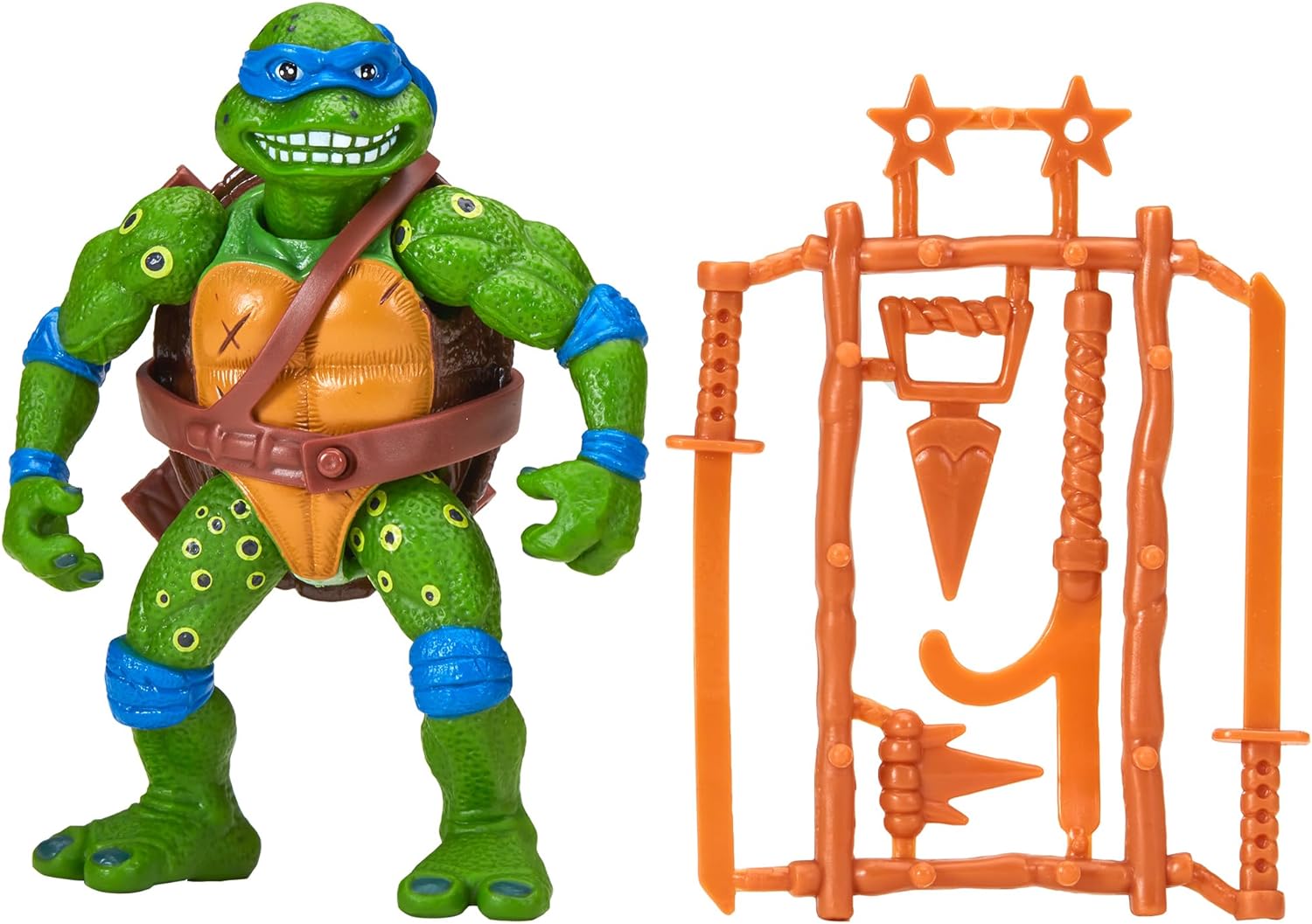TMNT CLASSIC 1991 Movie Star Turtle Leo in special movie styling package with signature weapon accessories. Ideal present for Turtles Fans!