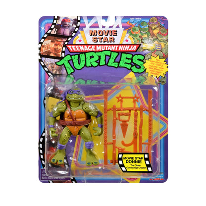 Teenage Mutant Ninja Turtles CLASSIC 1991 Movie Star Turtle Donnie in Movie Styling Package with Signature Weapon Accessories, Present for Turtles Fans