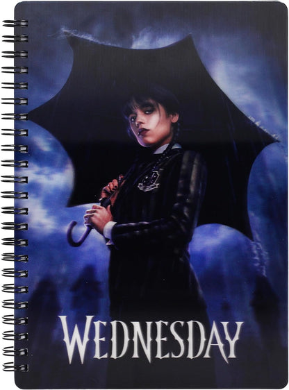 SD TOYS - Wednesday 3D Rain Effect Notebook