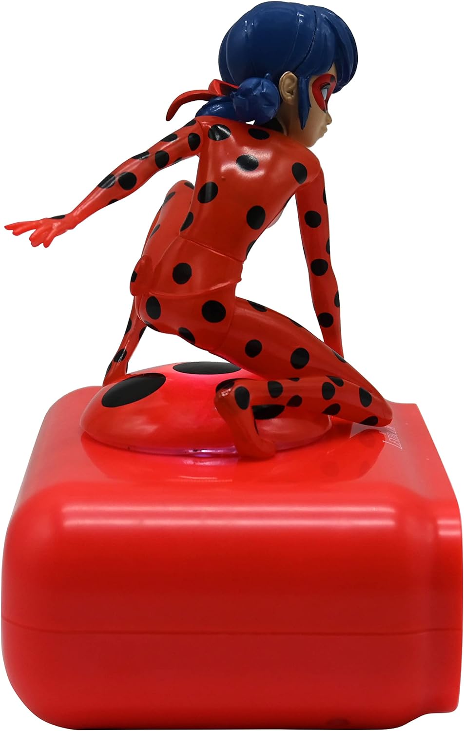 LEXIBOOK, Miraculous Cat Noir, Digital Alarm Night Light Snooze, Clock, Luminous Ladybug, Red, One Size