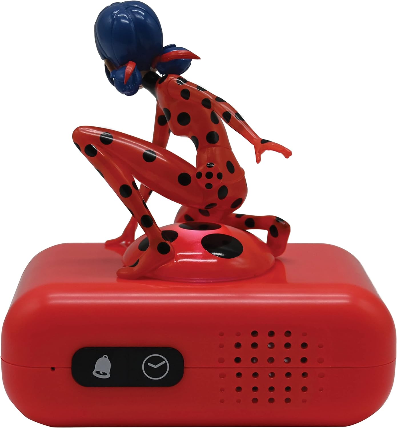LEXIBOOK, Miraculous Cat Noir, Digital Alarm Night Light Snooze, Clock, Luminous Ladybug, Red, One Size