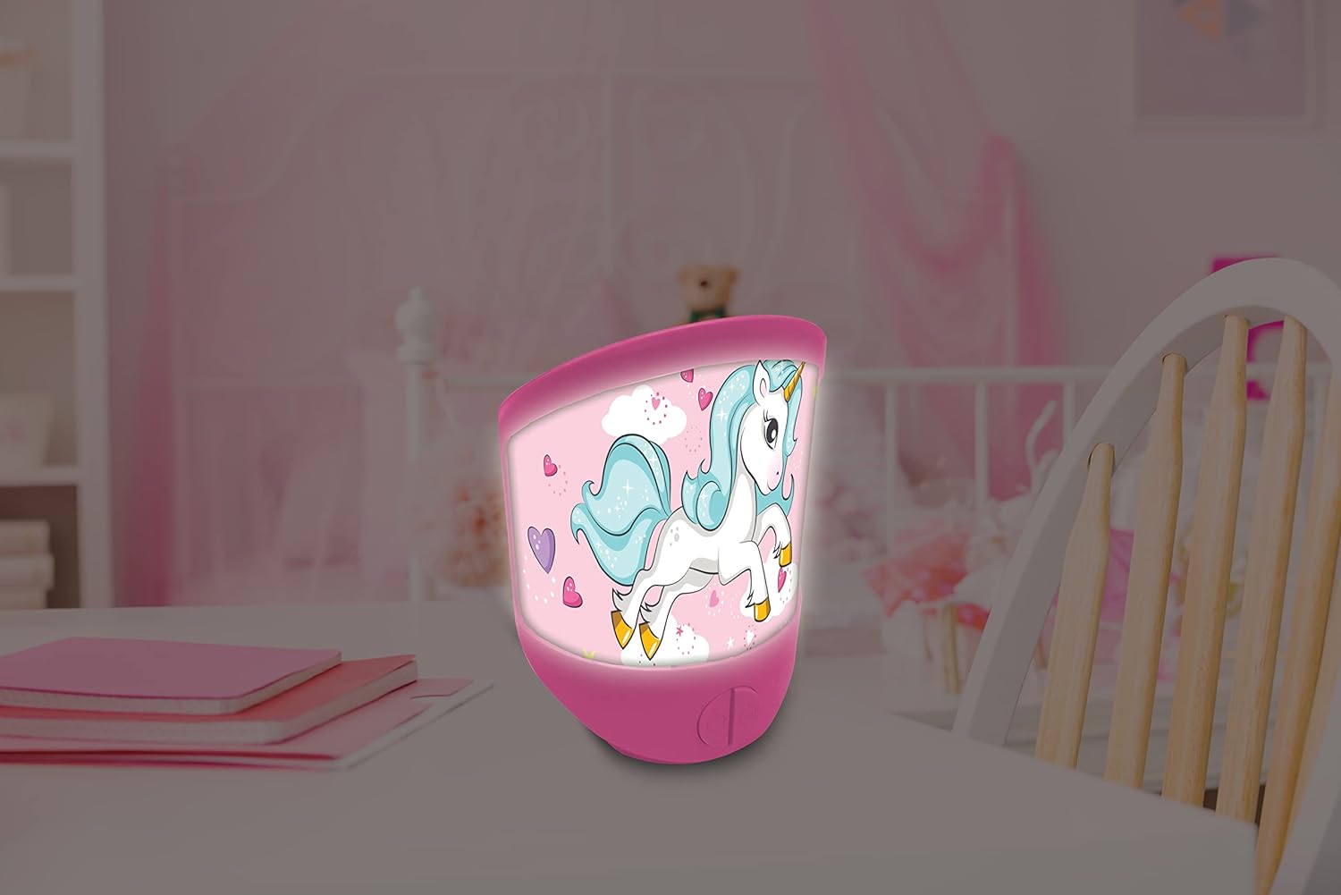 Lexibook NLJ20UNI Unicorn Night Children's Room, Soft Light, Battery Operated