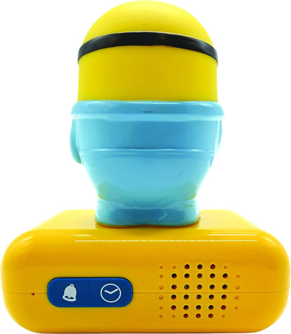 Lexibook, Ich - Einfach unverbesserlich Minions, Bob, Nachtlicht-Wecker, Sounds und Melodien, LCD-Hintergrundbeleuchtung, leuchtend, Schlummerfunktion, gelb, RL800DES