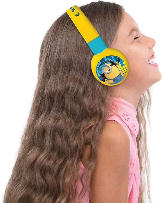 Lexibook Despicable Me 2-in-1 Bluetooth-koptelefoon voor kinderen Stereo draadloos, Veilig voor kinderen voor jongens, opvouwbaar, HPBT010DES