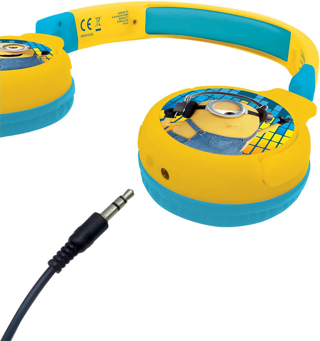 Lexibook Despicable Me 2-in-1 Bluetooth-koptelefoon voor kinderen Stereo draadloos, Veilig voor kinderen voor jongens, opvouwbaar, HPBT010DES