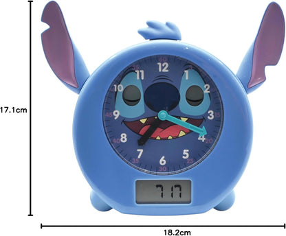 LEXIBOOK, Disney Stitch, My Sleep Companion, Alarm clock, nightlight, dawn simulator and storyteller, with power cord, blue, RLT100D