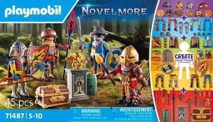 Playmobil 71487 My Figures: Knights of Novelmore, Novelmore Knights and Burnham Raiders, customisable figures, fun imaginative role play, detailed play sets suitable for children ages 5+