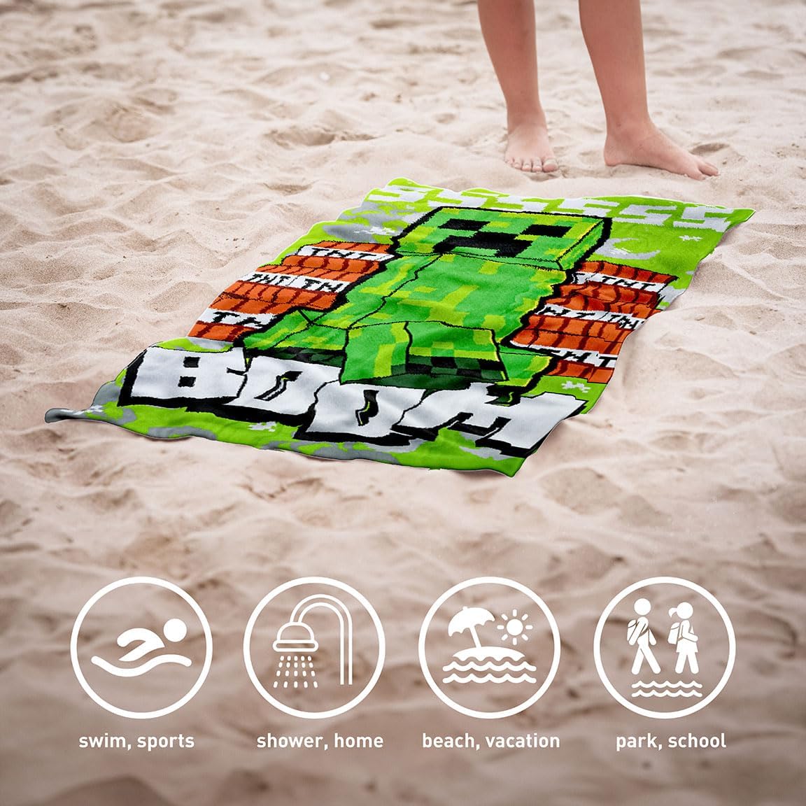 Minecraft Handtuch Creeper Boom 70 x 140 cm