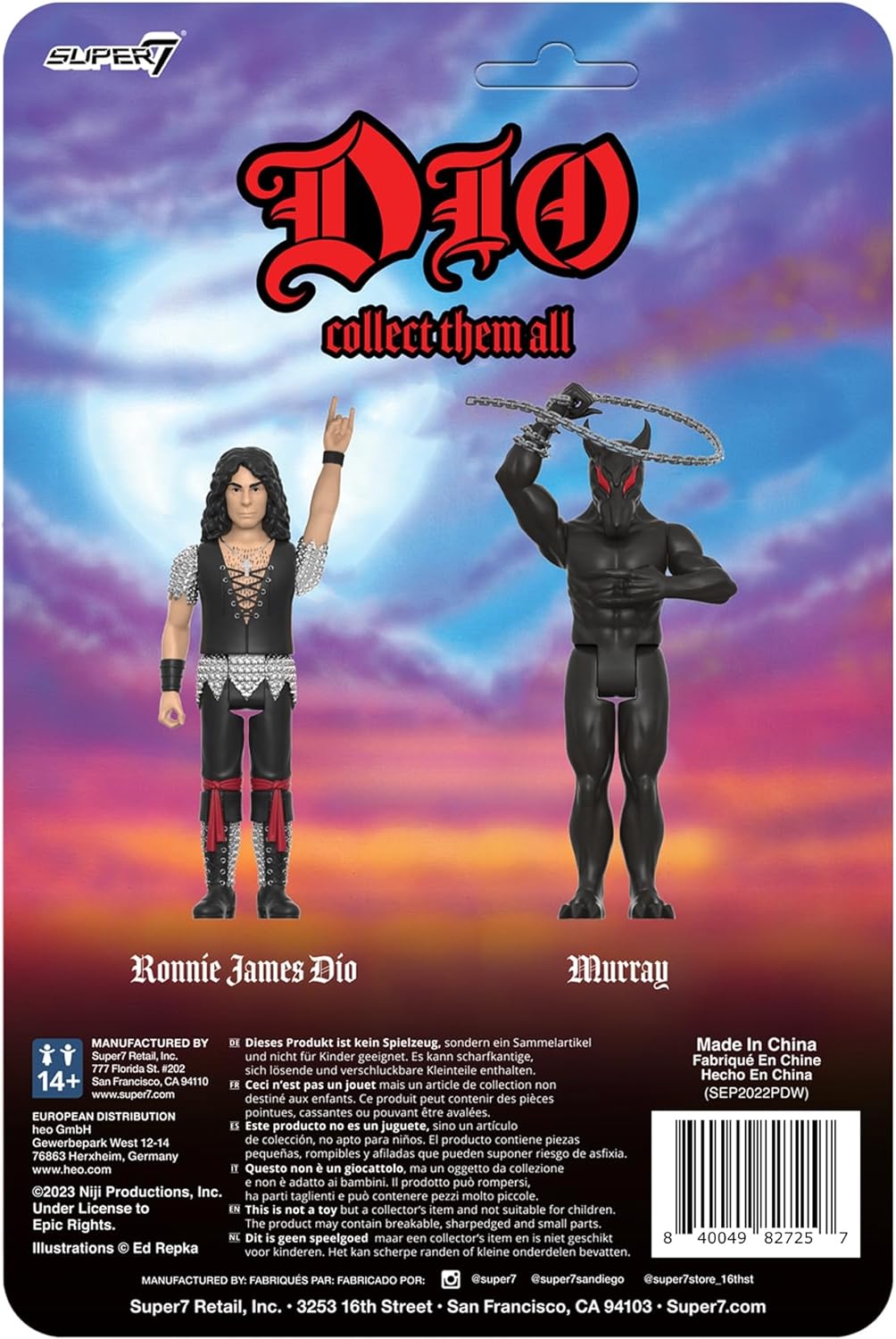 SUPER7 Ronnie James Dio ReAction figurine Murray 10 cm