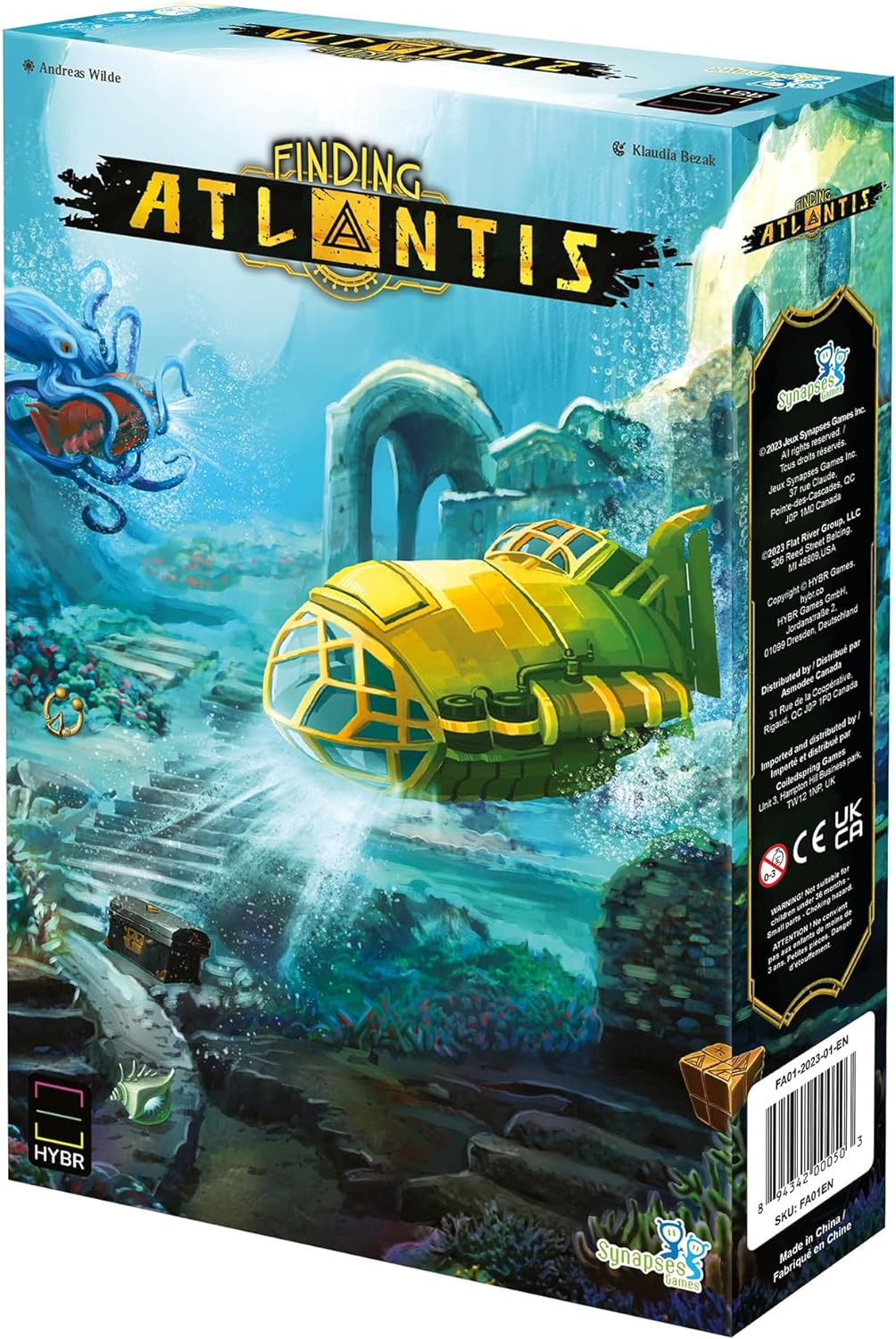 Synapses Games | Finding Atlantis | Strategy Card Game | Ages 14+ | 1-4 Players | 45 Minutes Playing Time