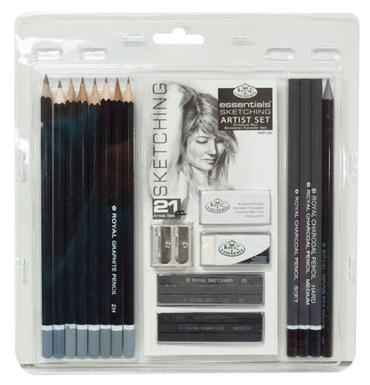 Royal & Langnickel - Sketching Pencil Clamshell - 21 Pc (304015)