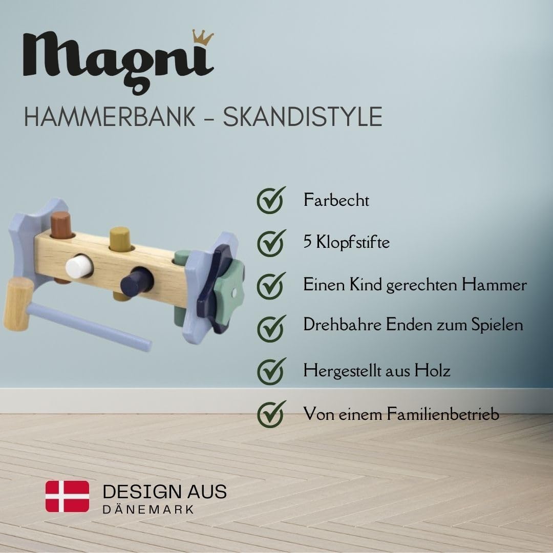 Magni Hammer Bench with Rotation Function, Multicolor