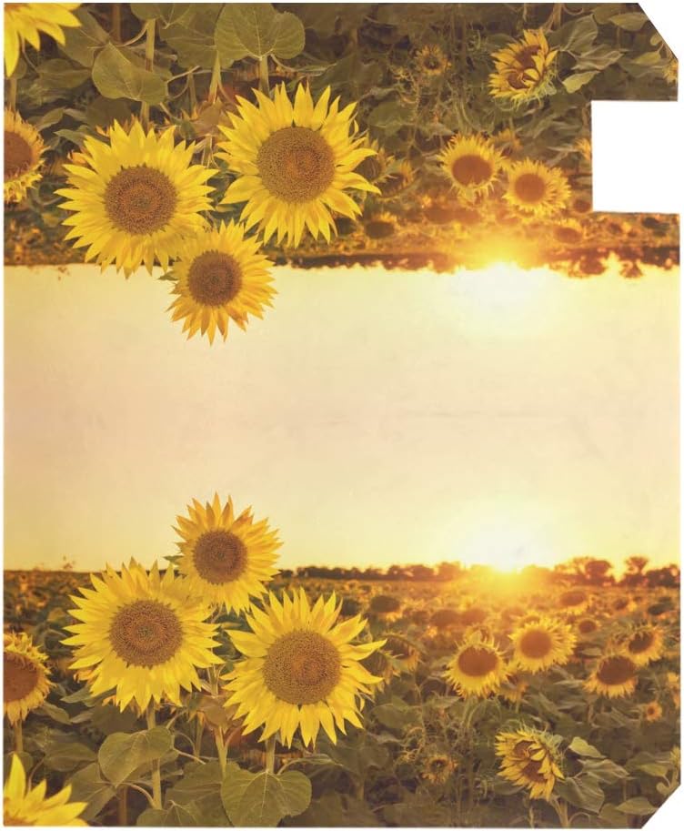 ZZKKO Summer Sunflowers Sunset Mailbox Covers Magnetic Seasonal Colorful Pattern Home Houses Decorations,25.5x20.8 Inch Large Size,Multicolor L 25.5x20.8 Inch Black