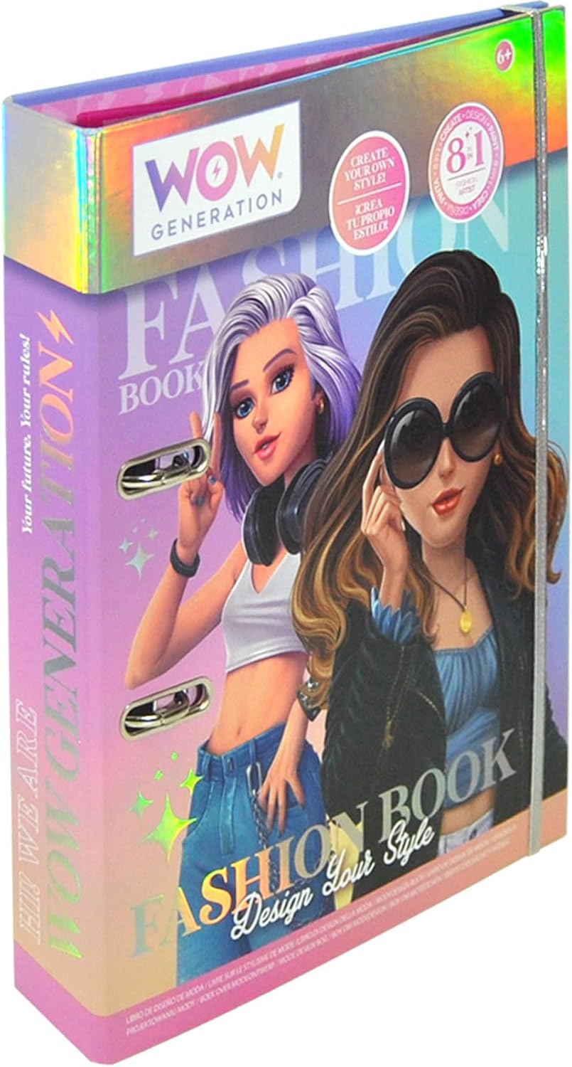 WOW GENERATION Kids Girls Dress Up Deluxe Fashion Doll Designer Book Kit Set