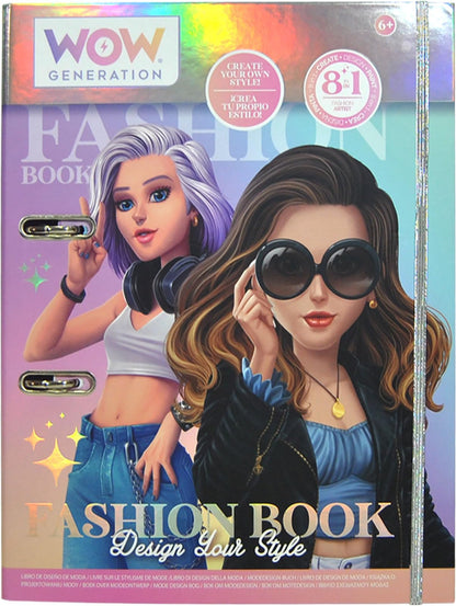 WOW GENERATION Kids Girls Dress Up Deluxe Fashion Doll Designer Book Kit Set