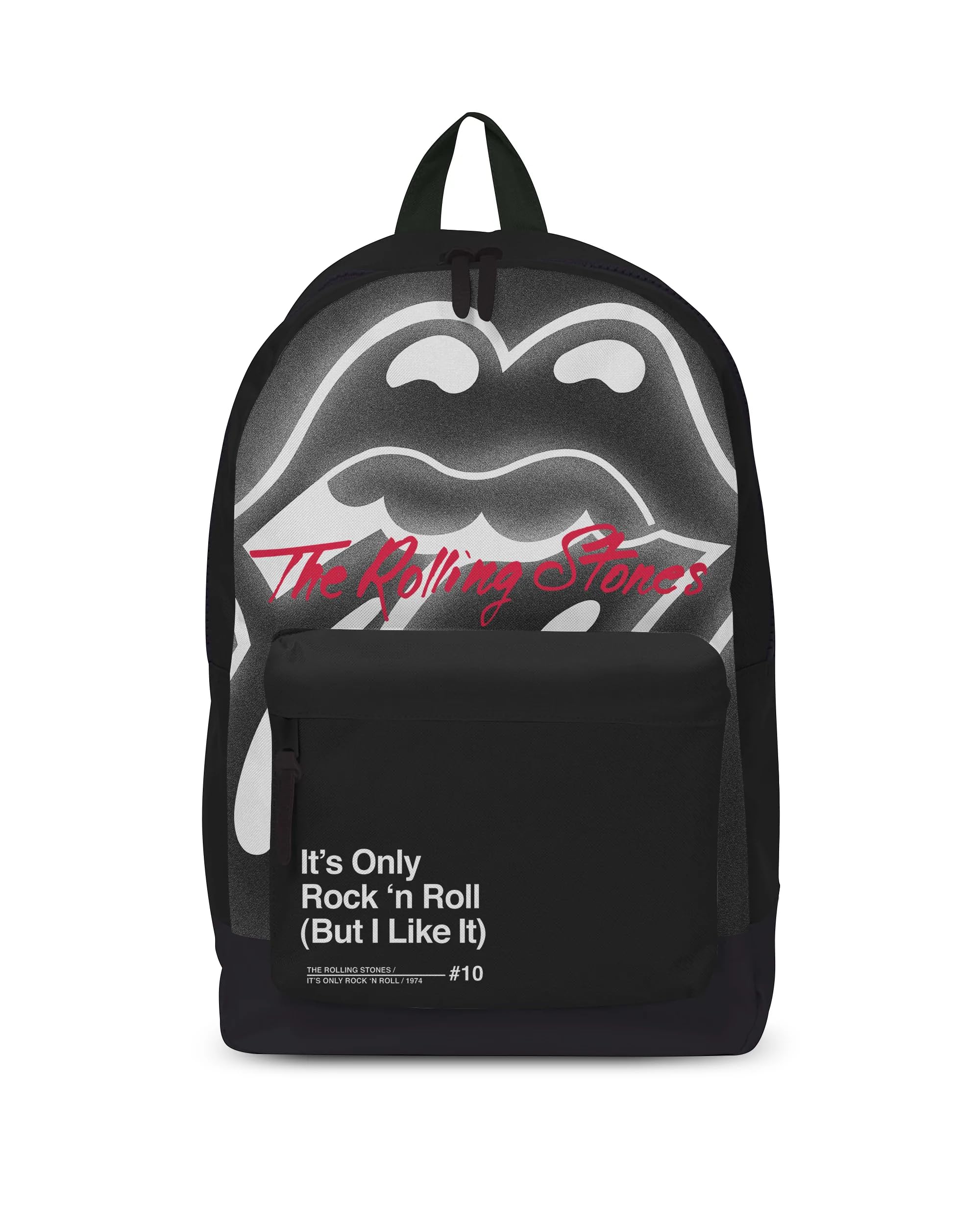 Rocksax Mochila The Rolling Stones Classic It's Only Rock 'N Roll, 43 cm x 30 cm x 15 cm, producto oficial, Black, Talla única, Casual