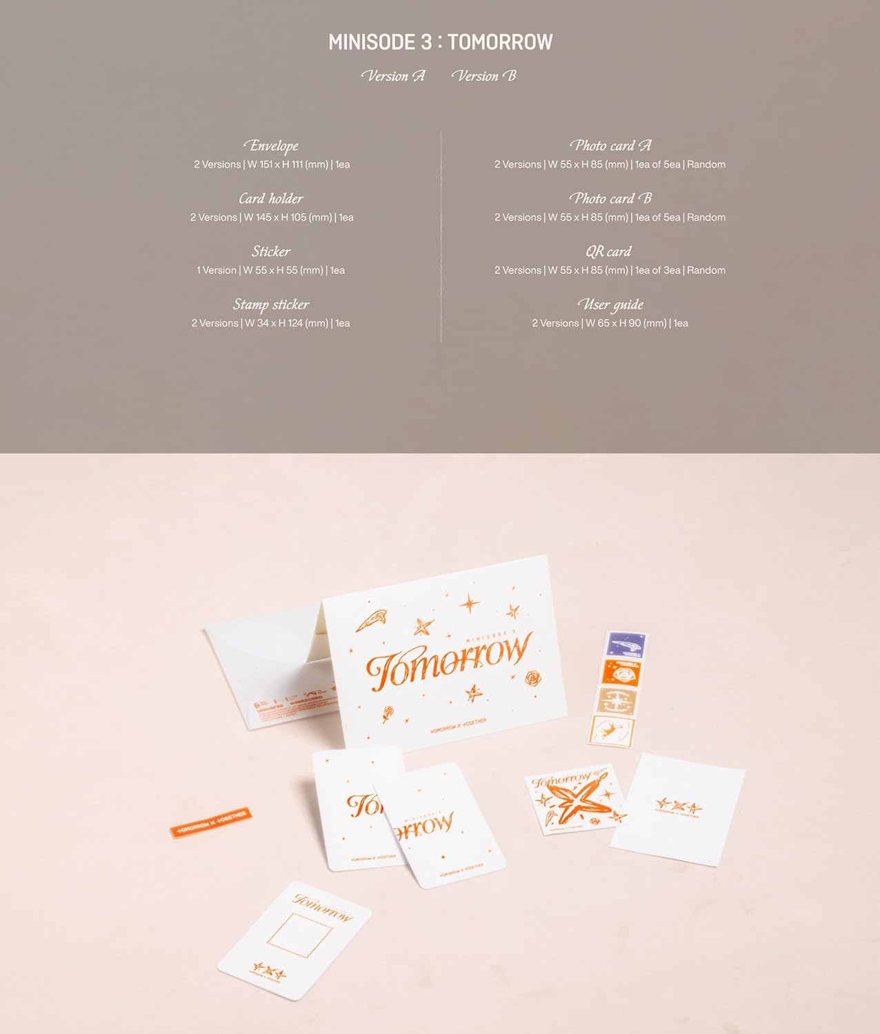 TOMORROW X TOGETHER (TXT) - MINISODE 3: TOMORROW (WEVERSE ALBUMS VER.) A VERSION (Beige)