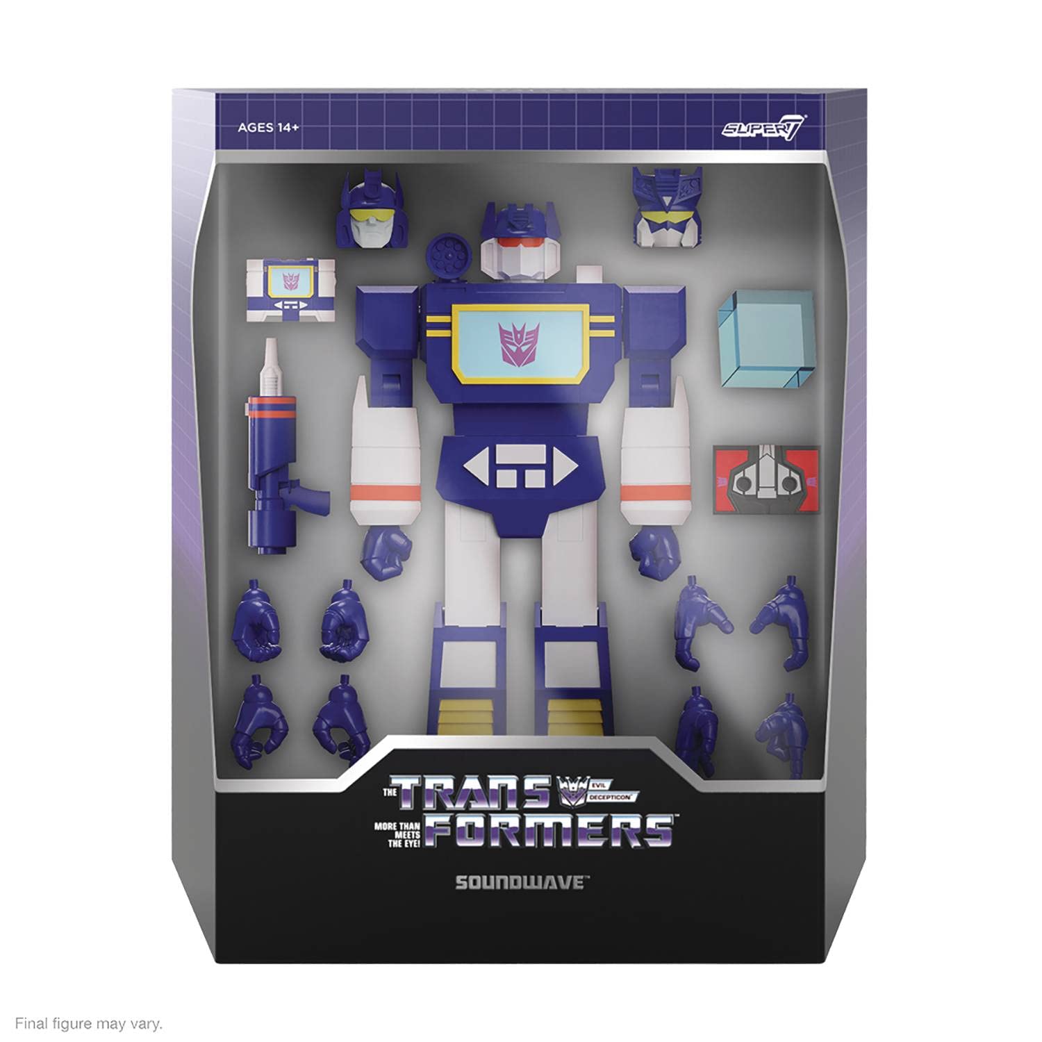 SUPER7 Transformers 18cm Soundwave G1 Ultimates Figure