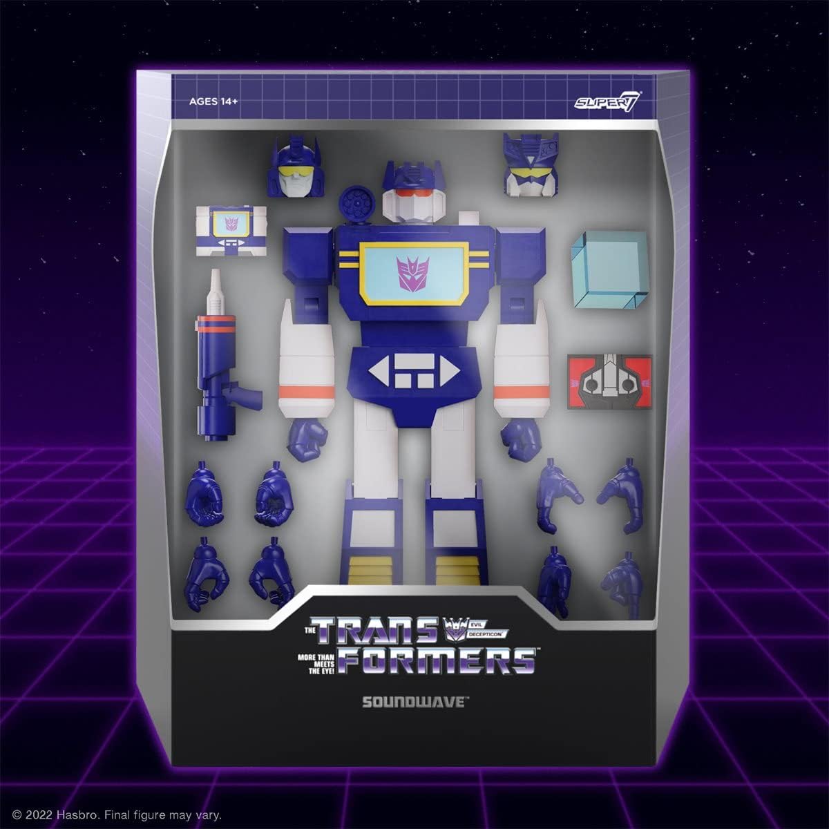 SUPER7 Transformers 18cm Soundwave G1 Ultimates Figure