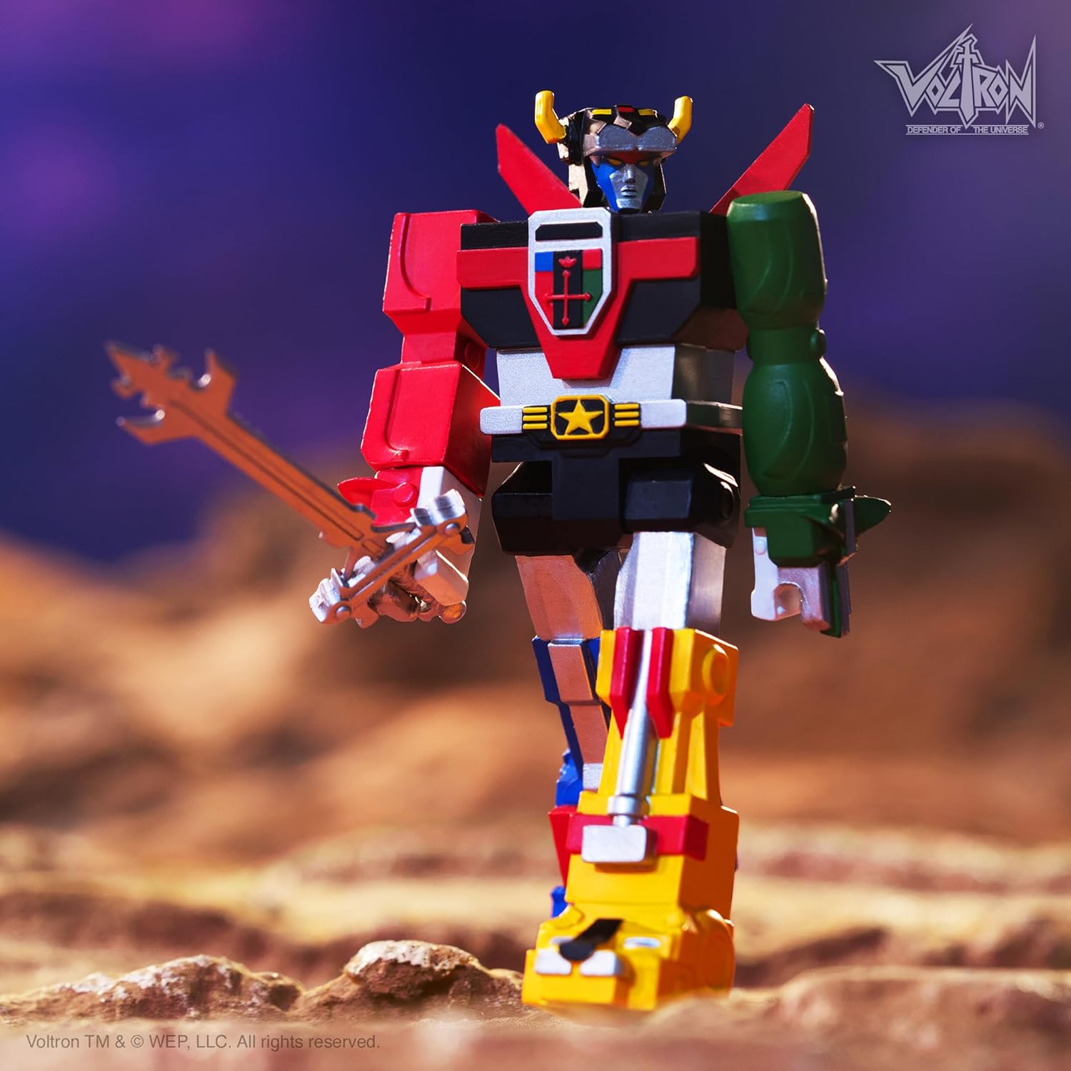 SUPER7 Voltron Shogun Reaction Action Figure, Multicolor
