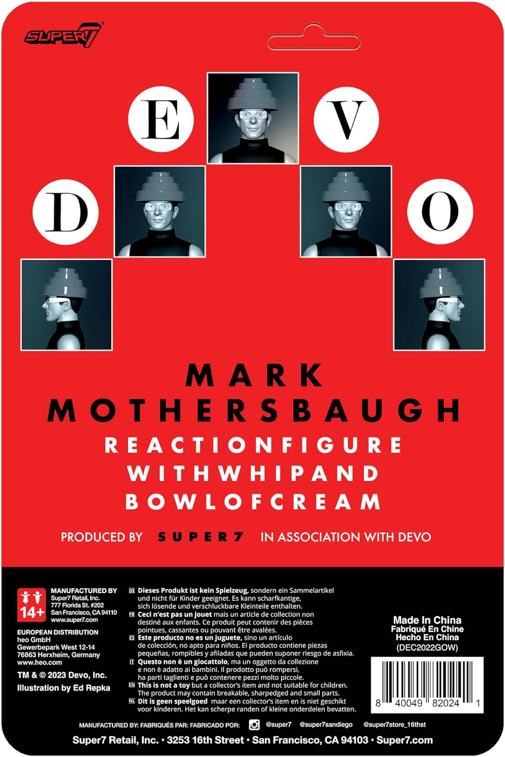 Super7 Devo ReAction figurine Mark Mothersbaugh 10 cm Modern