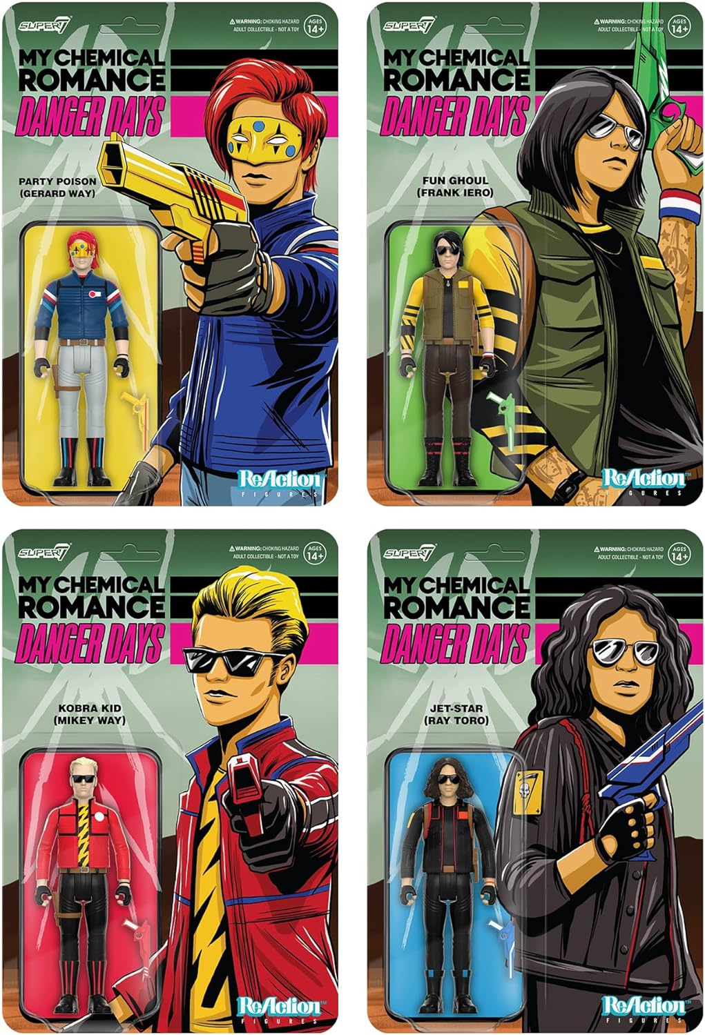 Super7 My Chemical Romance Reaction Figures Wave 01 (Danger Days) - Kobra Kid (Unmasked) Action Figure, 3.75 inch Scale, RE-MYCR-08142